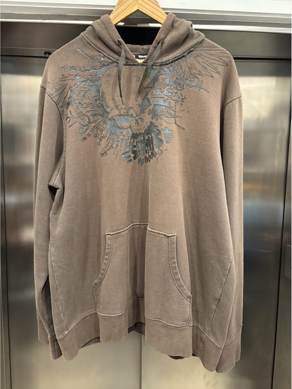 Y2K Vintage Sims Snowboard Skull Hoodie